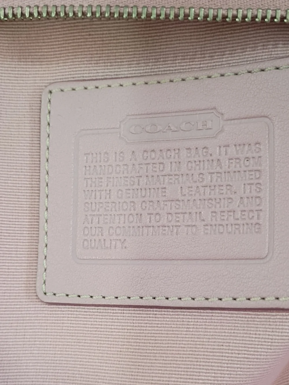 Coach Pink Signature Crossbody with Suede Stripe